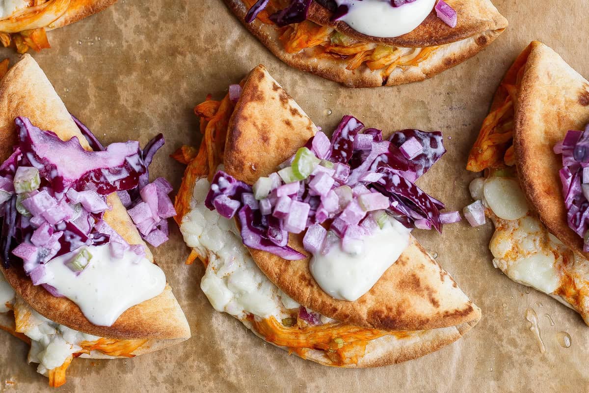 Healthy Sheet Pan Buffalo Chicken Tacos: Flour Tortilla Secret for Crispiness
